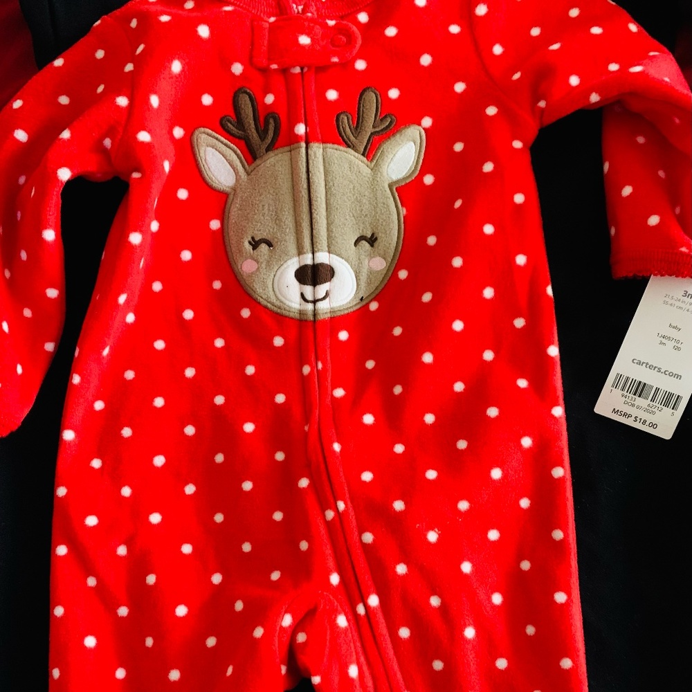 Carter's Christmas Reindeer 3month onesie